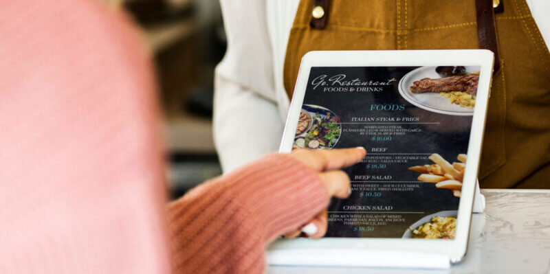 The menu is amazing, he's got a smart menu board at the truck that